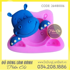 Khuôn silicone Hà mã