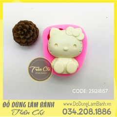 Khuôn silicone Mèo Kitty ngồi oval