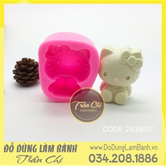 Khuôn silicone Mèo Kitty ngồi oval