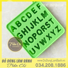 Khuôn silicone vỉ Chữ IN sâu vuông (DÀY)