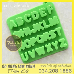 Khuôn silicone vỉ Chữ IN sâu vuông (DÀY)