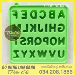 Khuôn silicone vỉ Chữ IN sâu vuông (DÀY)