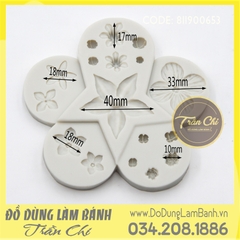 Khuôn silicone Hoa đủ loại hình hoa - Xám
