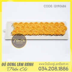 Khuôn silicone Viền thành hoa hồng nổi - Xám (BEST)