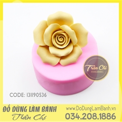 Khuôn silicone Hoa hồng nhụy xoắn cánh cúp (0536)