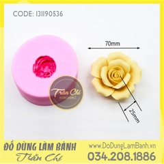 Khuôn silicone Hoa hồng nhụy xoắn cánh cúp (0536)