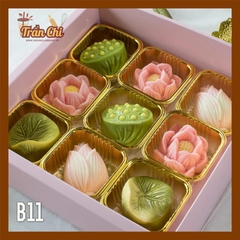 B11 - Combo bộ 4 khuôn silicone chủ đề SEN (Búp, Hoa, Gương, Lá) (11/12)