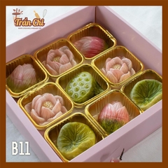 B11 - Combo bộ 4 khuôn silicone chủ đề SEN (Búp, Hoa, Gương, Lá) (11/12)
