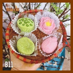 B11 - Combo bộ 4 khuôn silicone chủ đề SEN (Búp, Hoa, Gương, Lá) (11/12)