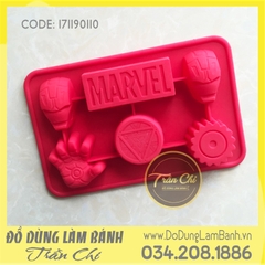 Khuôn silicone vỉ Marvel iron man
