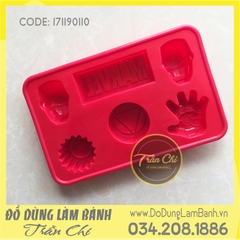 Khuôn silicone vỉ Marvel iron man