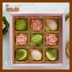 B11 - Combo bộ 4 khuôn silicone chủ đề SEN (Búp, Hoa, Gương, Lá) (11/12)