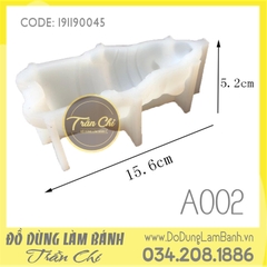 Khuôn silicone Gấu lười nằm dài - White (A002)