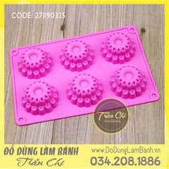 Khuôn silicone vỉ Đuôi công 6c trung