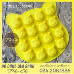 Khuôn silicone vỉ GẤU POOH 16c nhỏ (VN901)