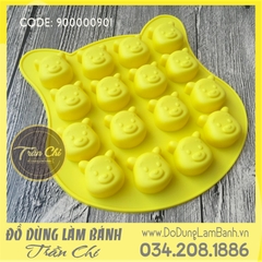 Khuôn silicone vỉ GẤU POOH 16c nhỏ (VN901)