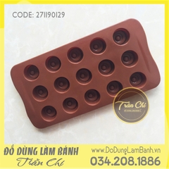 Khuôn silicone vỉ Vòng tròn đôi 15c
