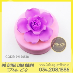 Khuôn silicone hoa Hồng cánh xoăn xòe 8 cánh (0538)