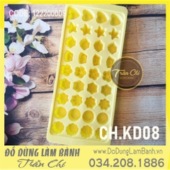 Khuôn nhựa CH - KD08 - 36 viên hoa, sao, sò, tim