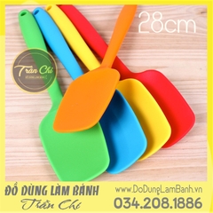 Cây Spatula MUỖNG CHỮ NHẬT đúc 1 màu - 28cm (Updated 11.21)