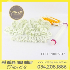 CBF46 - Combo 46 món: 36 ấn, 8 tool, 1 bàn chà, 1 cây cán (12/12)