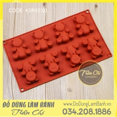 Khuôn silicone vỉ Gấu ngồi 8c nhỏ