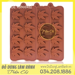 Khuôn silicone vỉ Lá phong 8c nâu