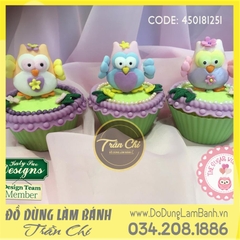 Khuôn silicone 3 cú bay trên cành lớn - Xám