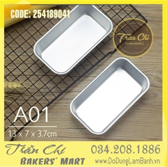 LA01 - Khuôn LOAF nhôm đúc chữ nhật Bánh Mì - A01 (13x7x3.7cm) (4/6)