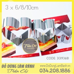Combo 3 mousse ring nhỏ 6,8,10cm - Hình TIM