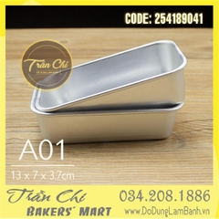 LA01 - Khuôn LOAF nhôm đúc chữ nhật Bánh Mì - A01 (13x7x3.7cm) (4/6)