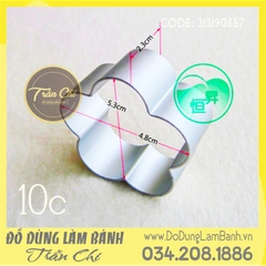 DHO10 - Khuôn ấn bánh dứa - Hình HOA - Lốc 10 cái (11/10)