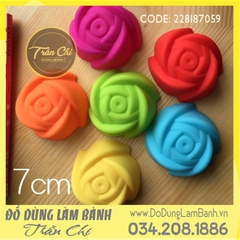 Set 10 khuôn silicone cupcake hoa HỒNG 7cm