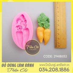 Khuôn silicone Cà rốt 2c liền oval