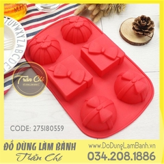 Khuôn silicone vỉ Gói quà 3 loại 6c