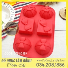 Khuôn silicone vỉ Gói quà 3 loại 6c