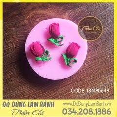 Khuôn silicone hoa Tulip nhí 3c