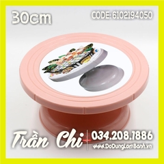 Bàn xoay nhựa HỒNG - Size LỚN 30cm