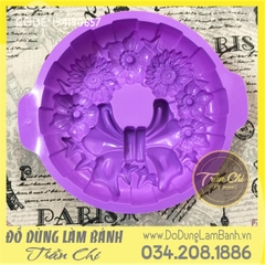 Khuôn silicone Hoa nơ tròn - LỚN