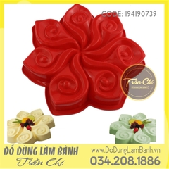 Khuôn silicone Hoa xoắn dấu hỏi - LỚN