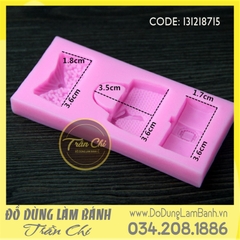 Khuôn silicone Túi xách 3c chữ nhật