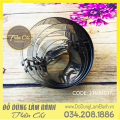 Bộ làm bánh hình TRÒN INOX có TAY CẦM 5c