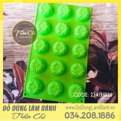 Khuôn silicone vỉ hoa Hướng dương 15c nhỏ