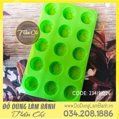 Khuôn silicone vỉ hoa Hướng dương 15c nhỏ