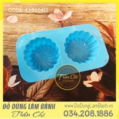 Khuôn silicone vỉ Hoa cúc tròn 2c trung
