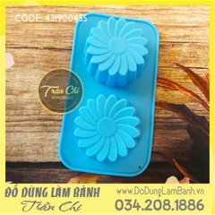 Khuôn silicone vỉ Hoa cúc tròn 2c trung