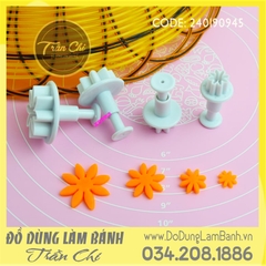 Bộ ấn nhựa - Hình HOA CÚC 8 cánh 4c