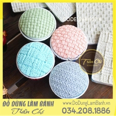 Khuôn silicone Vân móc len 3 đường nhỏ