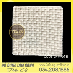 Khuôn silicone Vân móc len ô vuông nhỏ