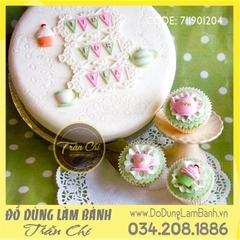 Khuôn silicone Ấm, tách, cupcake chữ nhật